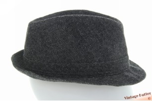© VintageHatter.com | v-7015-56-4 Vissershoed trilby Wegener grijs visgraat 56 Vissershoed trilby Wegener grijs visgraat 56